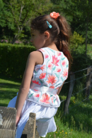 LoFff-Meisjes vest Multicolour- wit