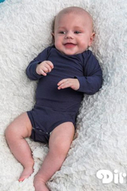 Dirkje-Baby Jongens romper lange mouw- Navy