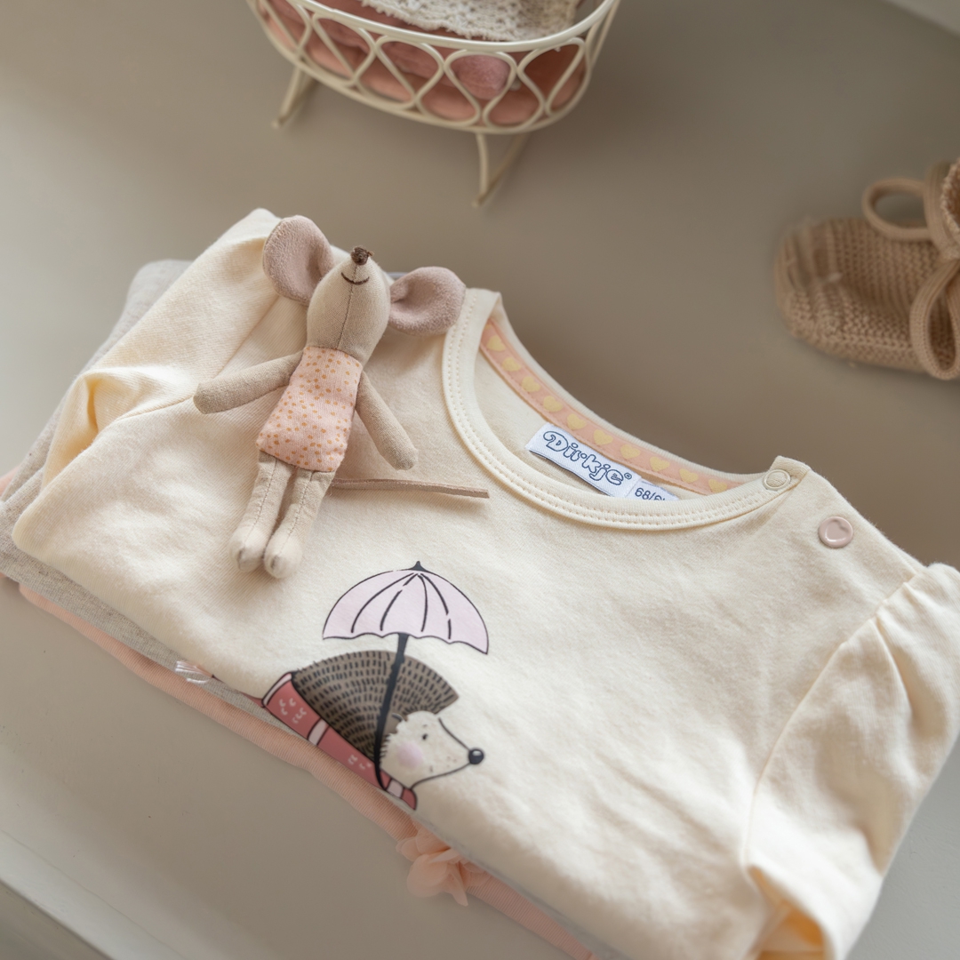 Dirkje-Meisjes T-shirt ls-Off white