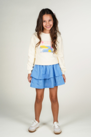 Moodstreet-Meisjes   SKY Love for Sunsets sweater-Warm wit