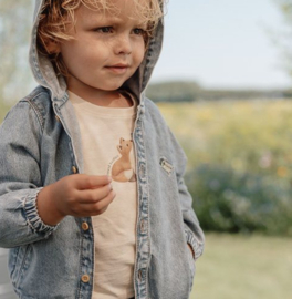 Little Dutch - Jongens Vest met capuchon -Dennim