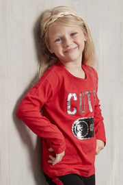 Kids Up-Meisjes T-Shirt ls- Rood