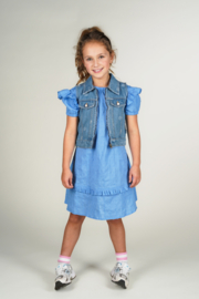 Moodstreet-Meisjes  VALERY happy-denim gilet- Licht gebruikte denim