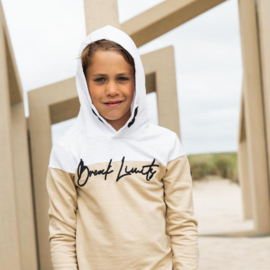 No Way Monday-Jongens Sweater met capuchon-Donker zand