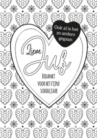 Baaij Light Cards-Kleurkaarten Bedankt voor het schooljaar-White