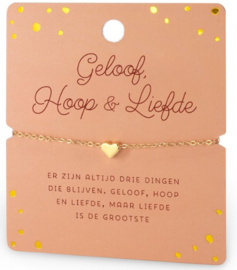 Miko- Armband- Geloof, Hoop en Liefde