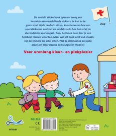 Deltas-Kleur- en stickerboek met woordjes- Bij de dokter (3-5 jr)-Meerdere kleuren