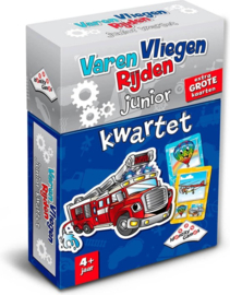 Identity Games-Varen-Vliegen-Rijden junior kwartet-Kaartspel-Blauw