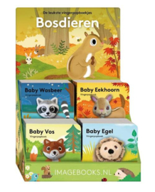 Image Books-Vingerpopboek - Baby Wasbeer- Multi Color