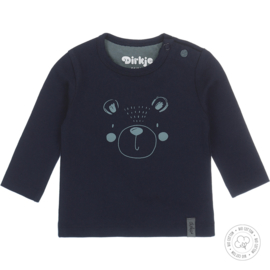 Dirkje-Baby Boys t-shirt l.s Bio Cotton -Navy