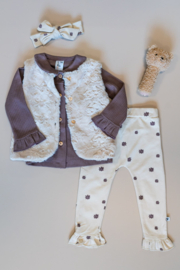 Klein Baby-Meisjes vest-Off white