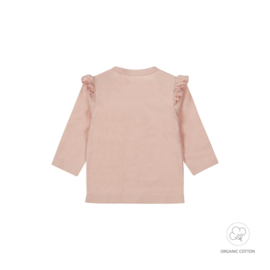 Dirkje-Baby t-shirt ls organic cotton-Light dusty pink