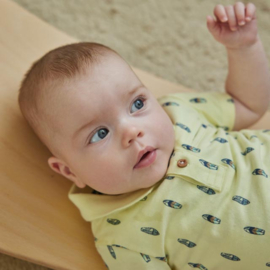 Dirkje-Jongens 2 delig babypakje- Licht geel