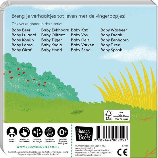 Image Books-Vingerpopboek-Baby Egel-Multi Color
