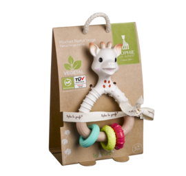 Sophie de giraf So'Pure Natur'rings rammelaar-Beige