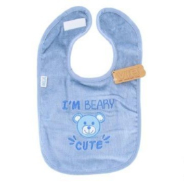 VIB- Slabbetje I'm Beary Cute -Dusty Blue