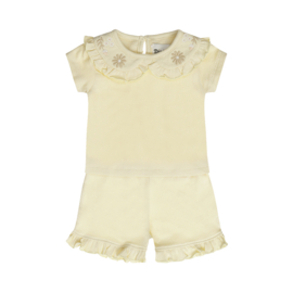 Dirkje-Meisjes 2 pc set, Top, Shorts-Zand