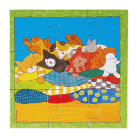 Bambolino toys - Dikkie Dik 4 in 1 puzzel-Wit
