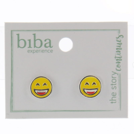 Oorbellen - Biba- Yellow silver