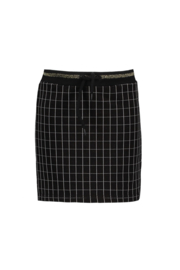 Bampidano-Junior Girls sweat skirt Coosje check/allover print with rib waist MON CHERI -Black Check