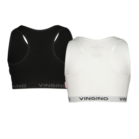 Vingino -Girls Racer Top (2-pack)-Multicolor Black