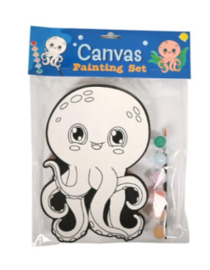 Schilder je eigen canvas dier-Inktvis