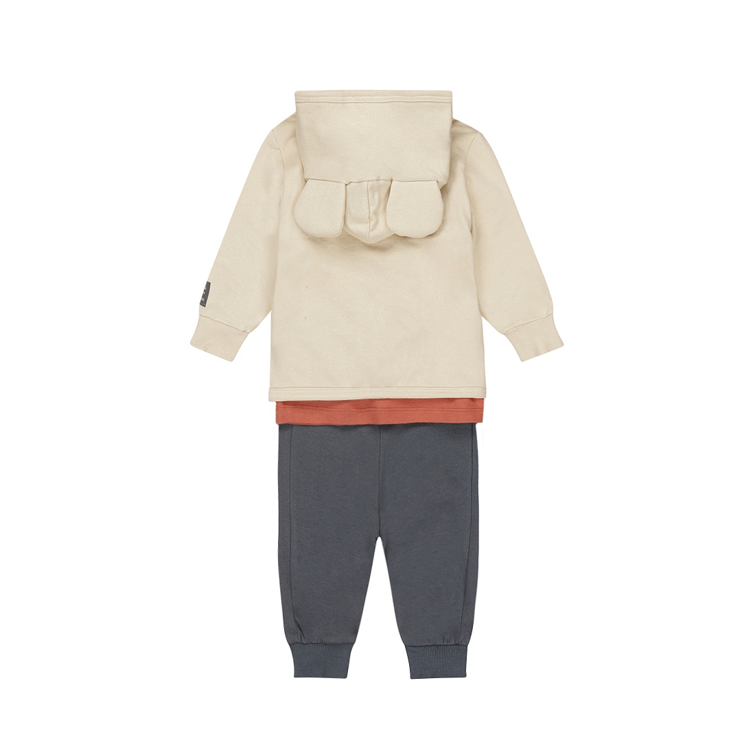 Dirkje-Jongens 3 pce babysuit-Pebble