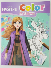 Walt Disney color and stickers - Frozen-paars