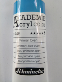 Acryl color-primary blue cyan (446), opaque, extr. fade resistant, 60ml-Schmincke AKADEMIE