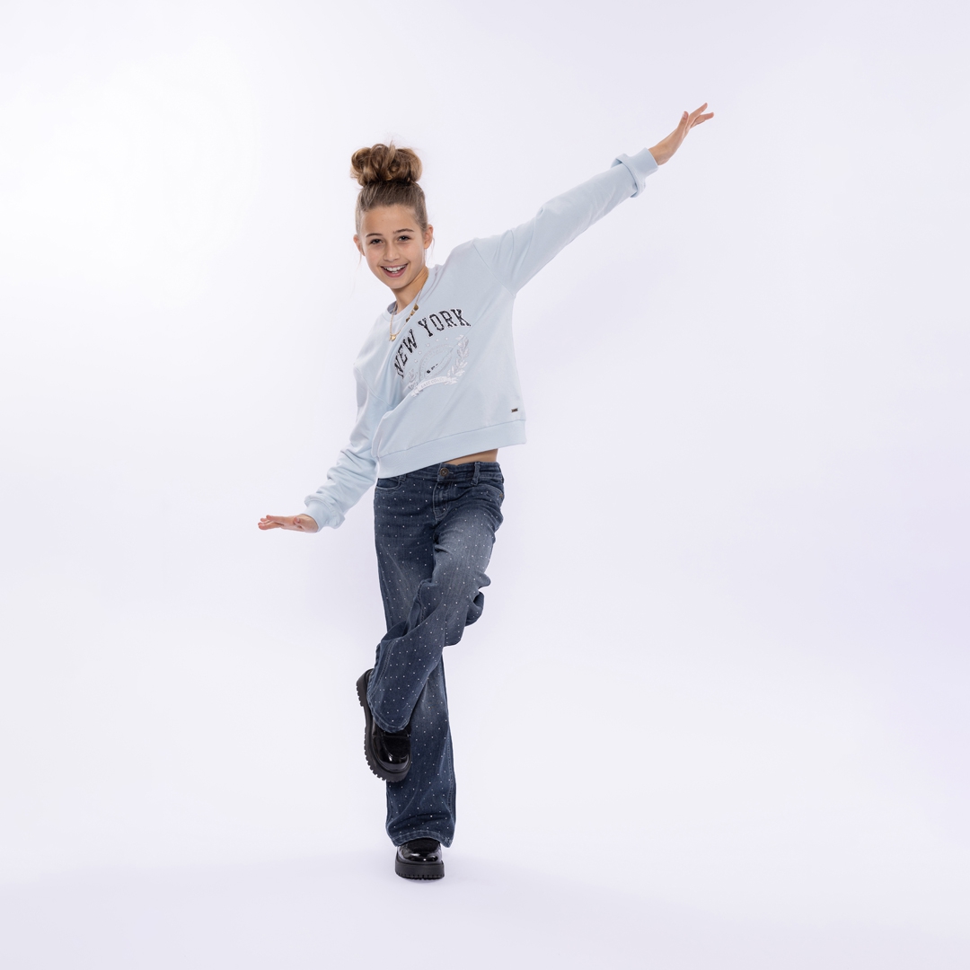 No Way Monday-Meisjes Sweater-Blue