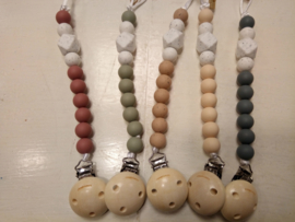 Clip Silicone Beads-Chewies- diverse basis kleuren