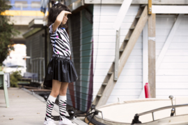 B.Nosy- Meisjes jurk zebra-Wit