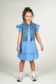 Moodstreet-Meisjes  VALERY happy-denim gilet- Licht gebruikte denim
