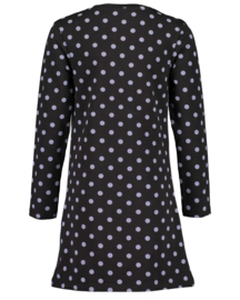 Blue Seven-Meisjes jurk stip -Zwart