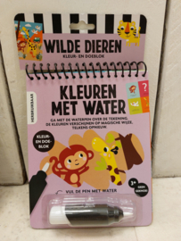 Interstat-Kleuren met water-kleur en doeblokken-Wilde dieren