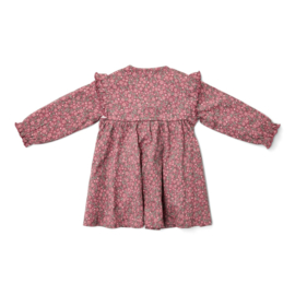 Little Dutch-Meisjes jurkje lange mouw-Rouge flower