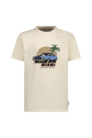 Moodstreet-Jongens LEWIS Miami Oldtimer T-shirt-Warm wit