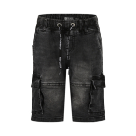 No Way Monday-Jongens  Jeans korte broek-Zwarte jeans