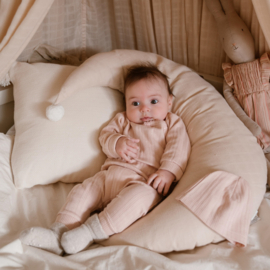 Dirkje-2 pce babypakje + muts organic cotton-Light dusty pink