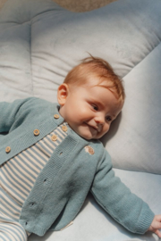 Little Dutch - T-shirt ls-Steen blauw streep