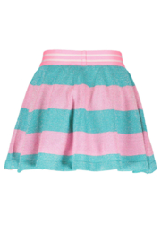 B.Nosy-Girls knitted lurex stripe skirt-Hot turquoise