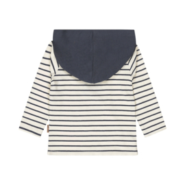 Dirkje-Jongens T-shirt ls met capuchon- Navy