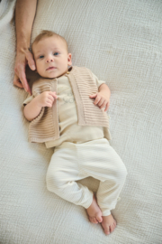 Petite Maison-  Sky Jersey broek met knoop- Streep