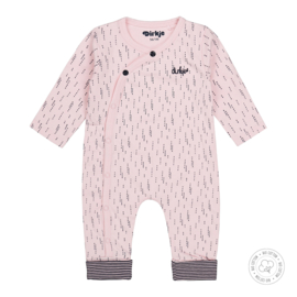 Dirkje-Baby Girls 1 pce Babysuit Bio Cotton -Light pink