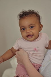 Little Dutch -Romper korte mouw roze Blossom