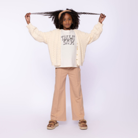 No Way Monday-Meisjes Joggingbroek wijde pijp-Beige