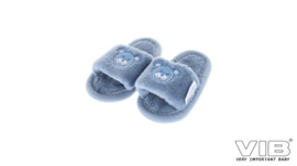 VIB.-Baby Slipper I'M BEARY CUTE- Dusty Blue