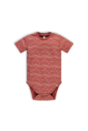 The New Chapter-Baby meisjes romper -Salty stitch shell ao-Brique
