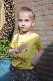 Blue Seven-Kids Girls knitted T-Shirt-Straw orig yellow