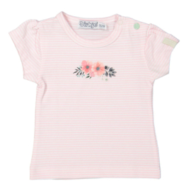 Dirkje-meisjes t-shirt- Licht roze streep